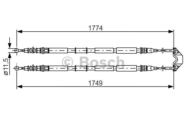 Cable Pull, parking brake (1 987 477 163)