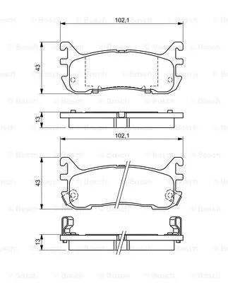 Brake Pad Set, disc brake (0 986 494 341)