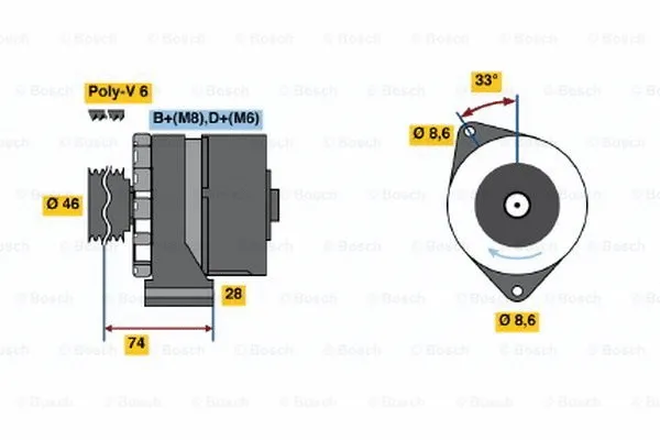 Alternator (0 120 468 049)