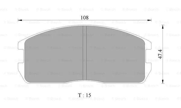 Brake Pad Set, disc brake (0 986 505 335)