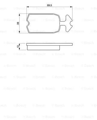 Brake Pad Set, disc brake (0 986 462 072)