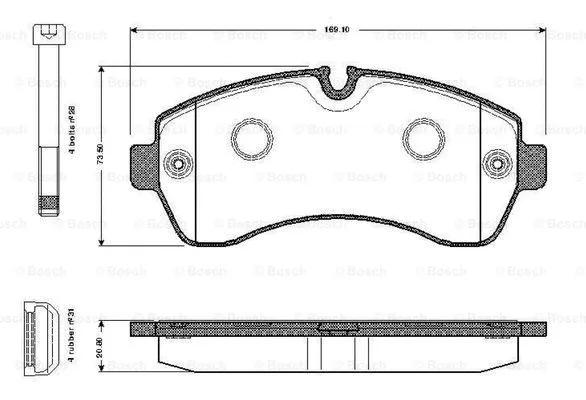 Brake Pad Set, disc brake (0 986 TB2 946)