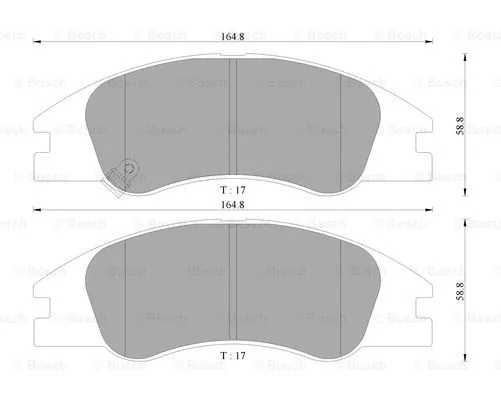 Brake Pad Set, disc brake (0 986 AB3 058)