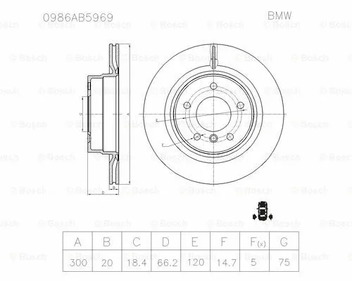 Brake Disc (0 986 AB5 969)