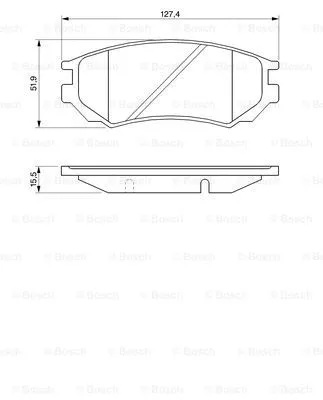 Brake Pad Set, disc brake (0 986 424 254)