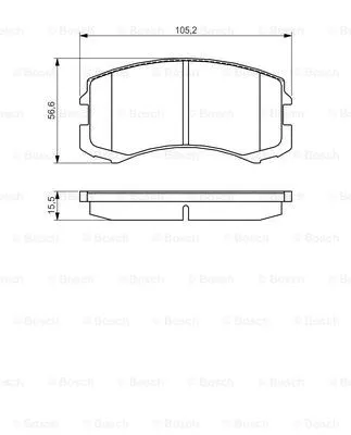 Brake Pad Set, disc brake (0 986 495 158)