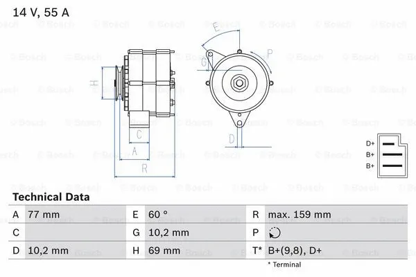Alternator (0 986 030 720)