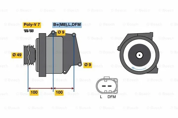 Alternator (0 122 0AA 3D0)