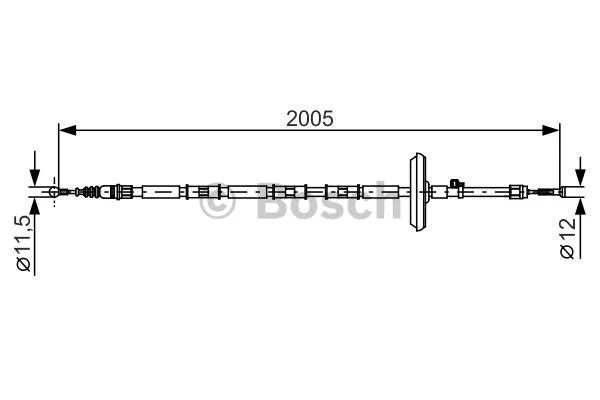 Cable Pull, parking brake (1 987 482 333)