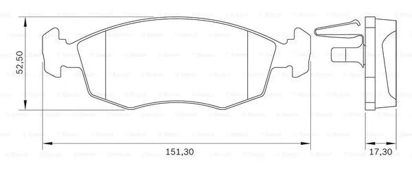 Brake Pad Set, disc brake (0 986 BB0 115)