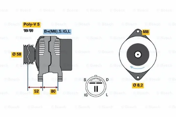 Alternator (0 986 038 481)