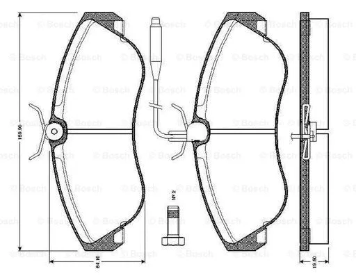 Brake Pad Set, disc brake (0 986 TB2 029)