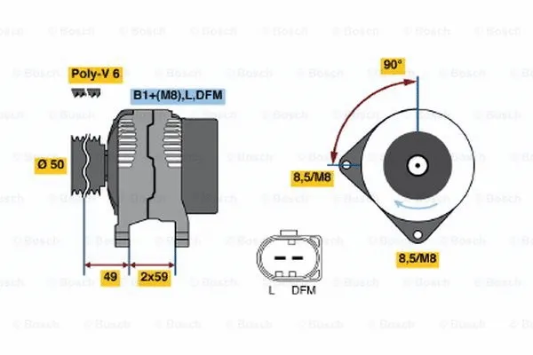 Alternator (0 124 515 012)