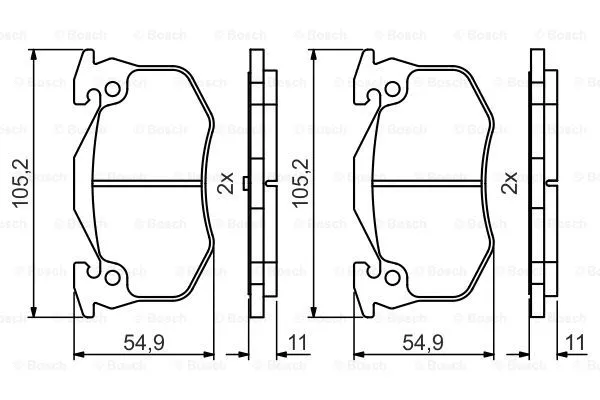 Brake Pad Set, disc brake (0 986 495 492)