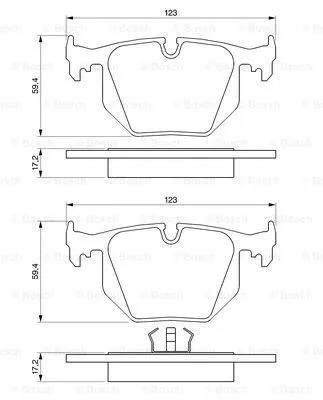 Brake Pad Set, disc brake (0 986 424 185)