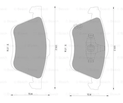 Brake Pad Set, disc brake (0 986 AB2 301)