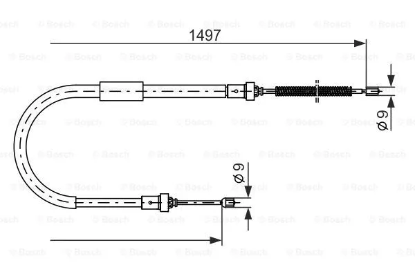Cable Pull, parking brake (1 987 477 939)
