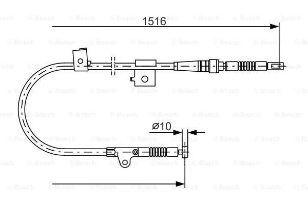 Cable Pull, parking brake (1 987 477 759)