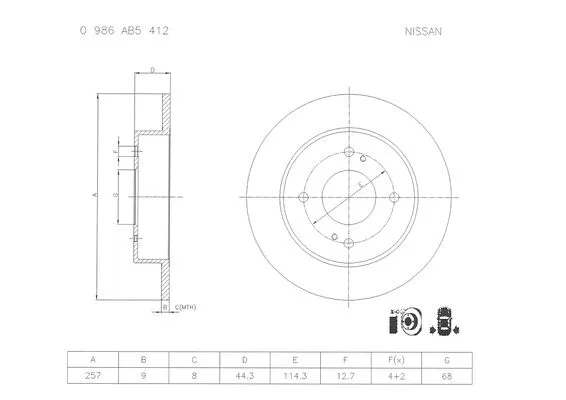Brake Disc (0 986 AB5 412)