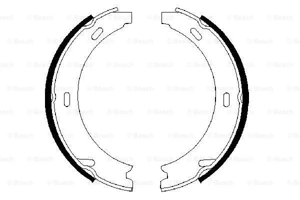 Brake Shoe Set, parking brake (0 986 487 344)