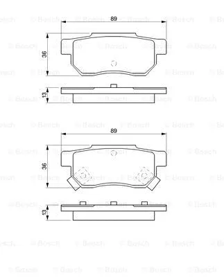Brake Pad Set, disc brake (0 986 461 131)
