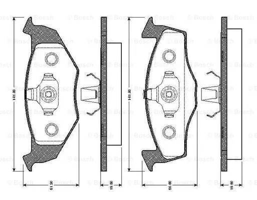 Brake Pad Set, disc brake (0 986 TB2 300)