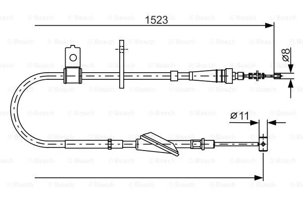 Cable Pull, parking brake (1 987 482 092)