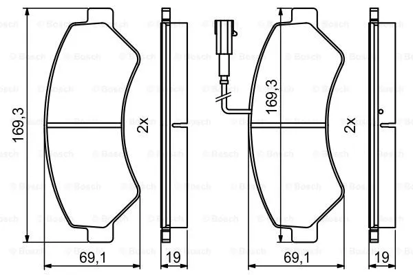 Brake Pad Set, disc brake (0 986 494 799)