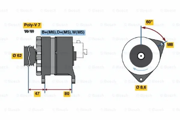 Alternator (0 986 039 881)
