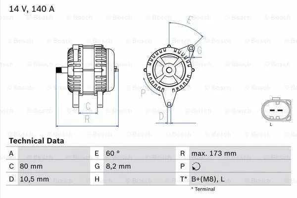 Alternator (0 986 049 950)