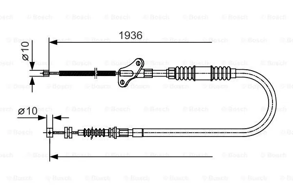Cable Pull, parking brake (1 987 482 110)
