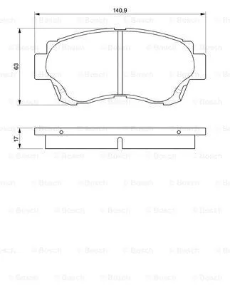Brake Pad Set, disc brake (0 986 424 232)