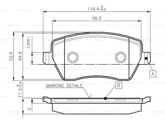 Brake Pad Set, disc brake (0 986 TB2 448)
