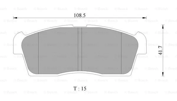 Brake Pad Set, disc brake (0 986 AB2 416)
