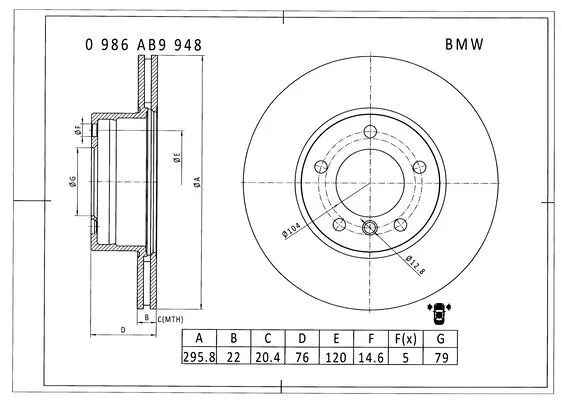 Brake Disc (0 986 AB9 948)