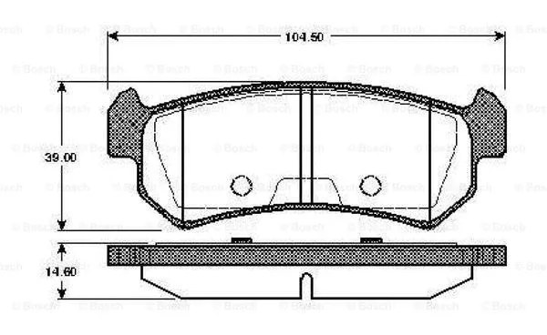 Brake Pad Set, disc brake (0 986 TB2 465)