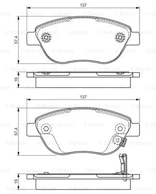 Brake Pad Set, disc brake (0 986 495 103)