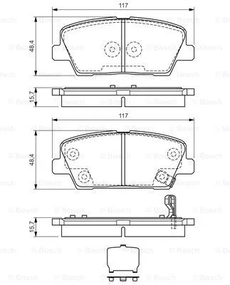 Brake Pad Set, disc brake (0 986 TB3 189)
