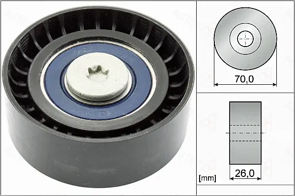 Deflection/Guide Pulley, V-ribbed belt (655092)