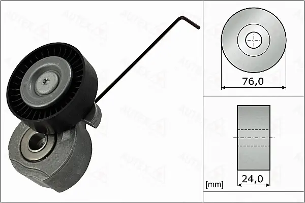 Belt Tensioner, V-ribbed belt (655070)