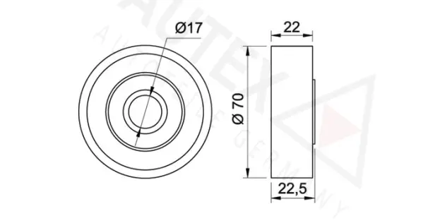 Deflection/Guide Pulley, V-ribbed belt