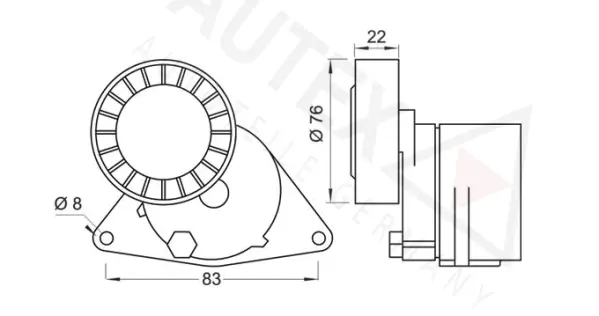 Belt Tensioner, V-ribbed belt