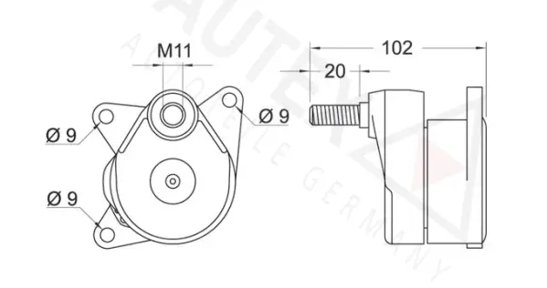 Belt Tensioner, V-ribbed belt