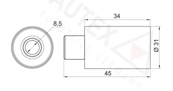 Deflection/Guide Pulley, timing belt