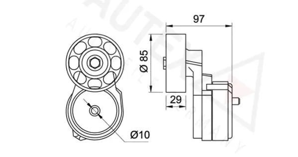Belt Tensioner, V-ribbed belt