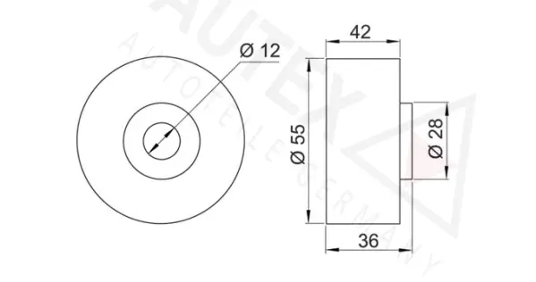 Deflection/Guide Pulley, timing belt