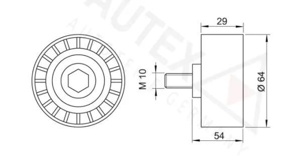 Deflection/Guide Pulley, timing belt