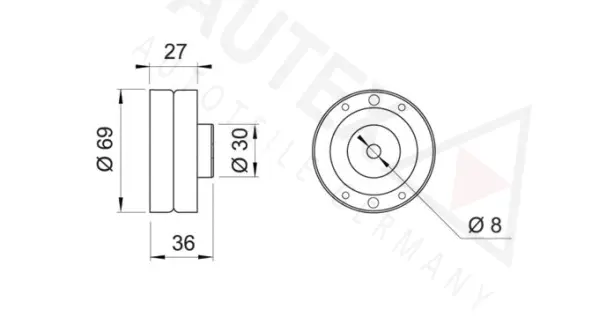 Deflection/Guide Pulley, timing belt