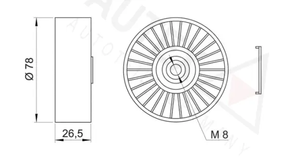 Tensioner Pulley, V-ribbed belt