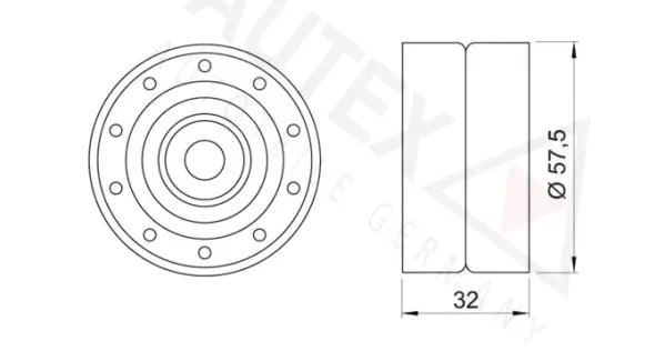 Deflection/Guide Pulley, timing belt